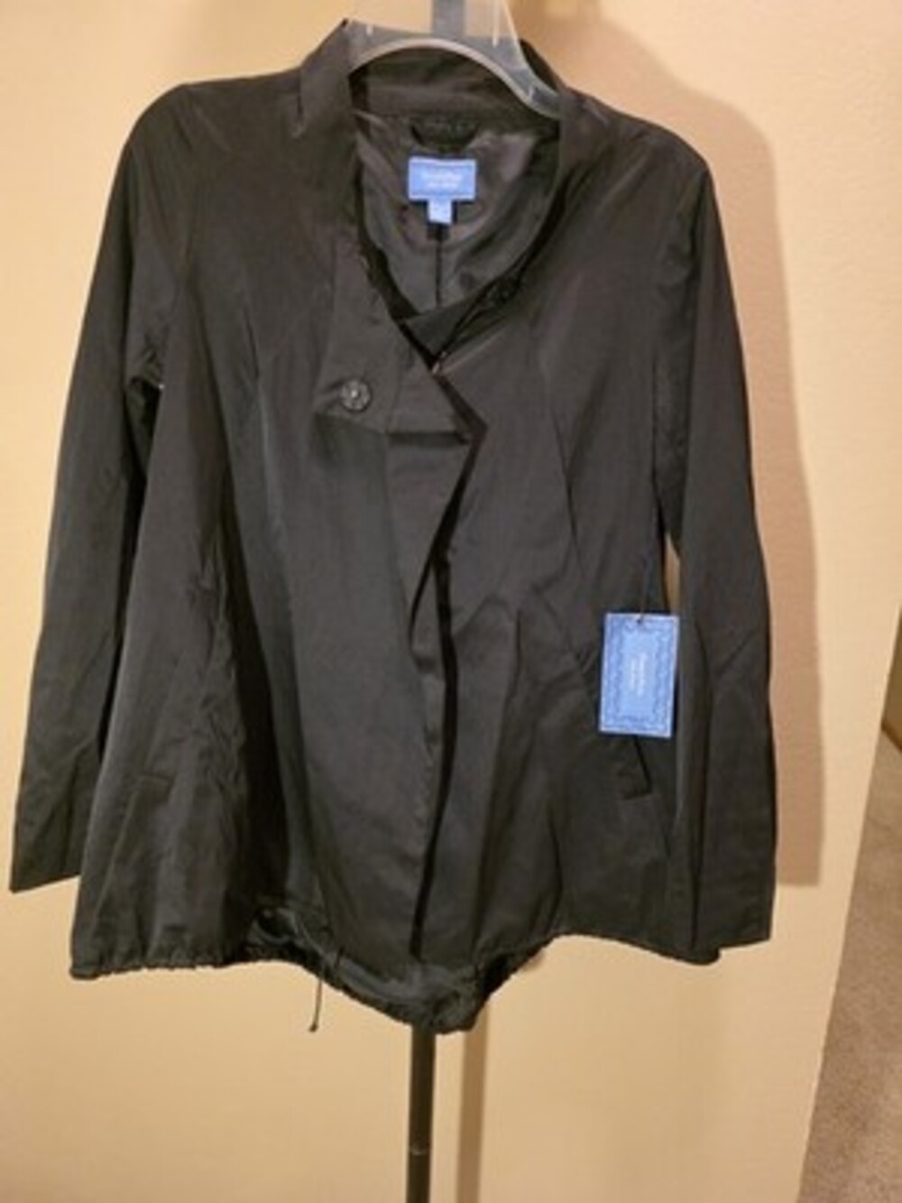 New Simply Vera Vera Wang Lightweight Collared Jacket Drawstring Size 2 (S/M)
